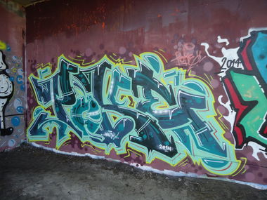 Graffiti Wall in Oldenburg - Photo by pokeoner - poke (2014)