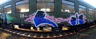 Graffiti Train - Photo by polizeihauptfrau - ROLE, kmh, mg (2014)
