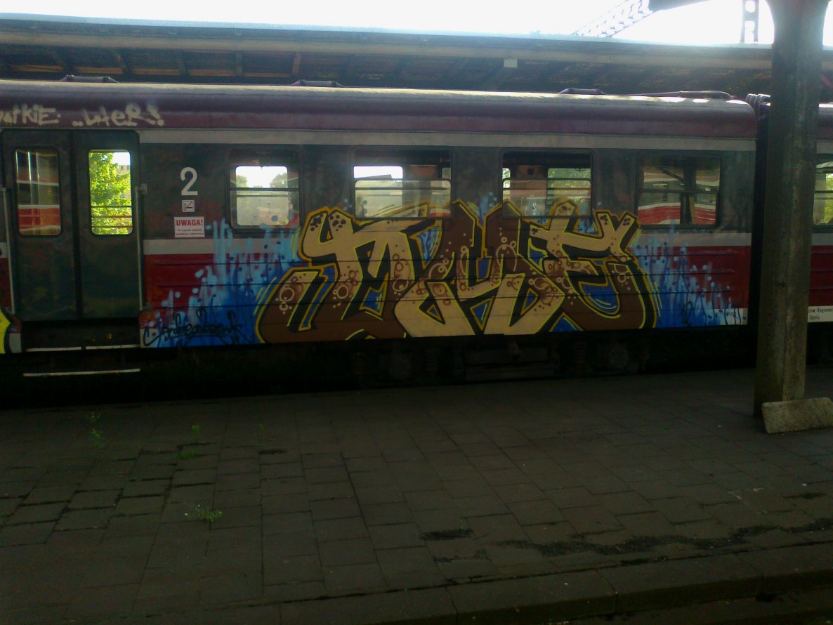 Graffiti Train - Photo by polskiezlote - dme, gncrew, glon