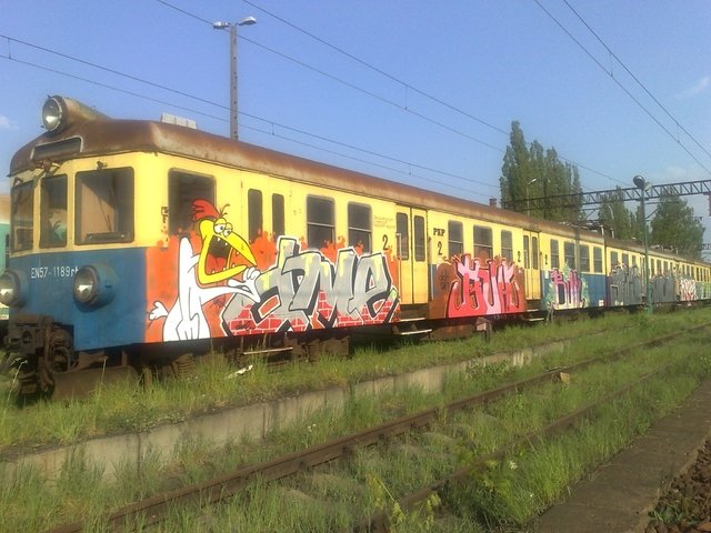 Graffiti Train - Photo by polskiezlote - dme, buh, hoib