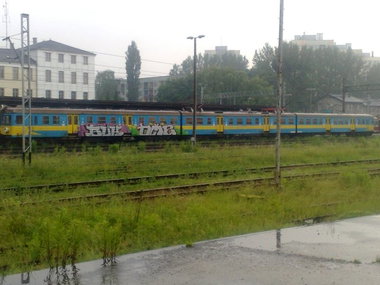 Graffiti Train - Photo by polskiezlote - dme, buh, hoib