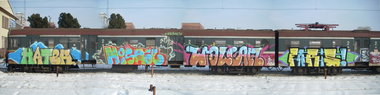 Graffiti Train - Photo by polskiezlote - hater, mishol, wolcan