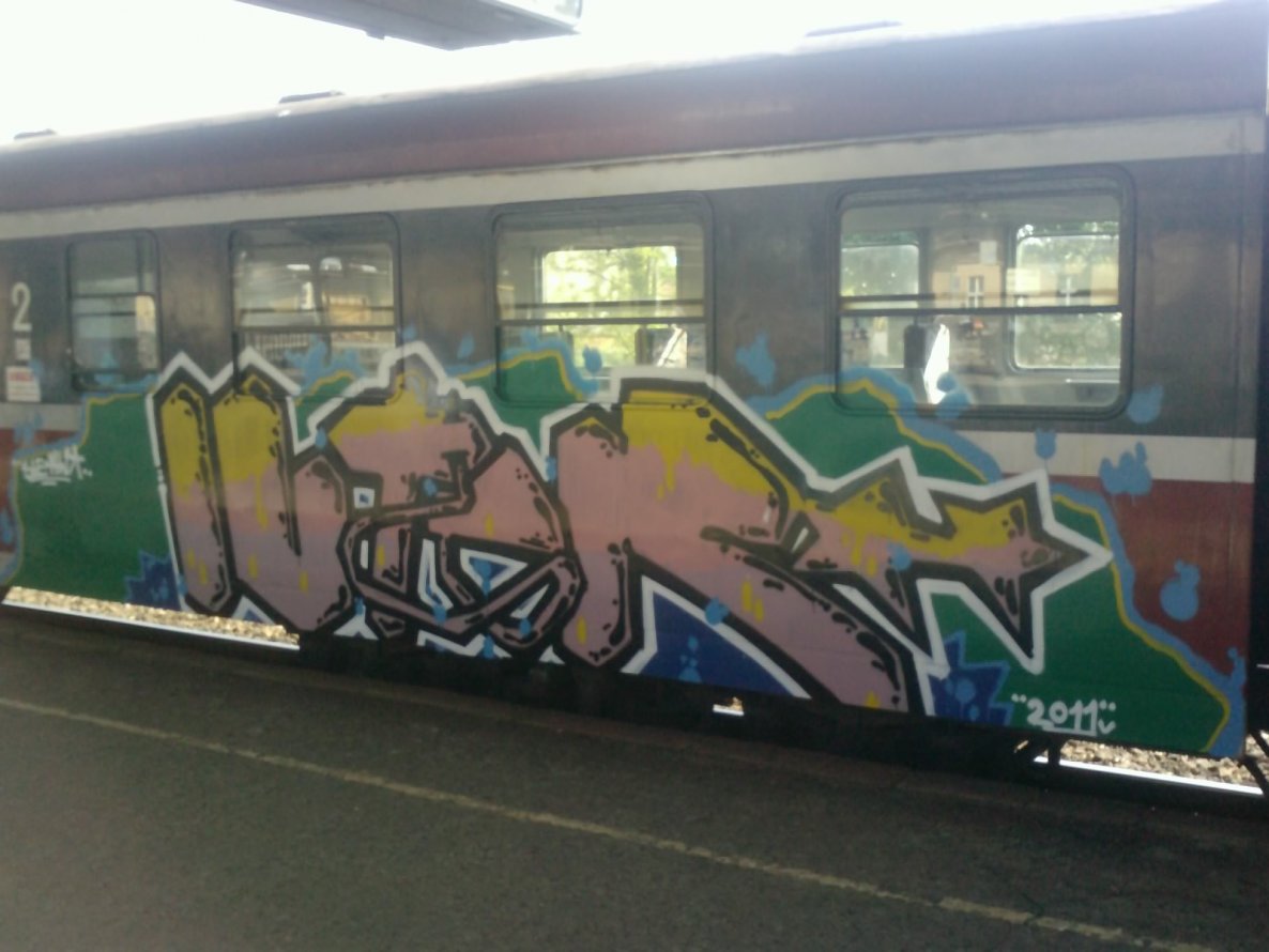 Graffiti Train - Photo by polskiezlote - luter, ptw, sbe