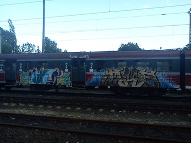 Graffiti Train - Photo by polskiezlote - luter, dme, ptw