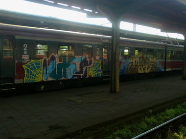 Graffiti Train - Photo by polskiezlote - luter, dme, sbe