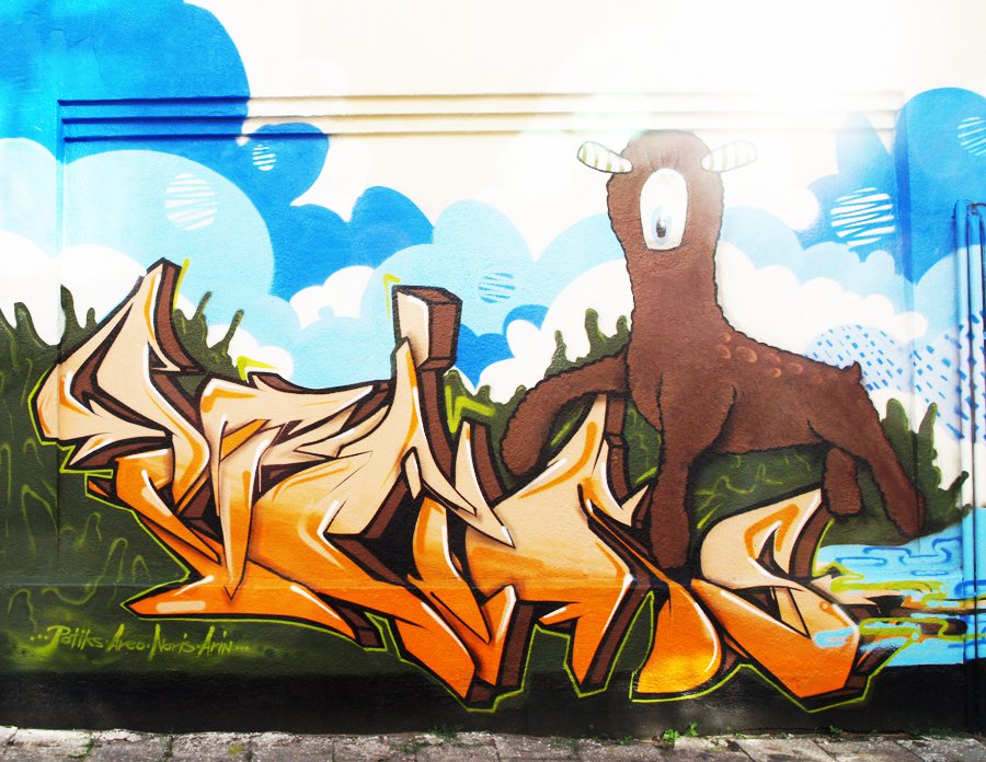 Graffiti Wall in Miastko - Photo by potiks