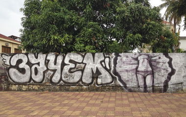 Graffiti Bombing in Cambodia - Photo by pozek - cambodia (2013)
