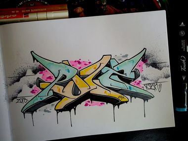Graffiti Sketch in Artern - Photo by psyk - psyk (2013)