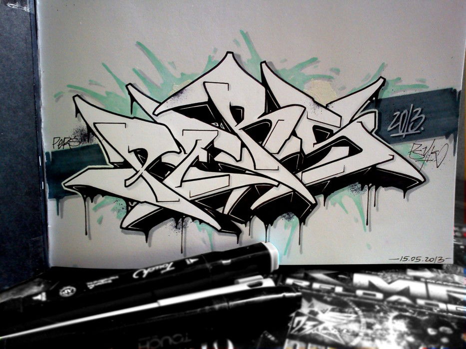 Graffiti Sketch in Artern - Photo by psyk - psyk, psyc, pers
