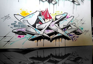 Graffiti Sketch in Artern - Photo by psyk - psyk, psyc (2013)