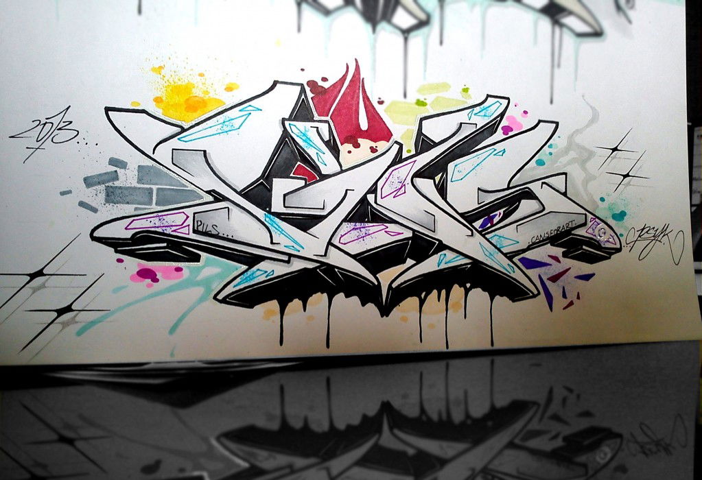 Graffiti Sketch in Artern - Photo by psyk - psyk, psyc (2013)
