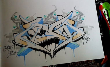 Graffiti Sketch in Artern - Photo by psyk - psyk, psyc, lego (2013)