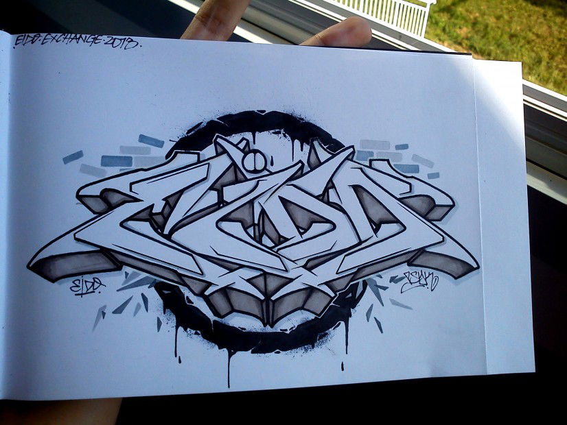 Graffiti Sketch in Artern - Photo by psyk - psyk, psyc, eido (2013)