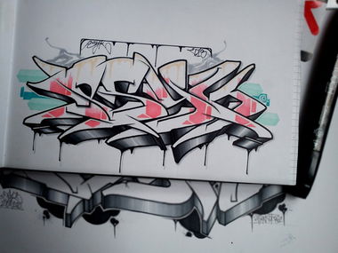 Graffiti Sketch in Artern - Photo by psyk - psyk, psyc (2013)