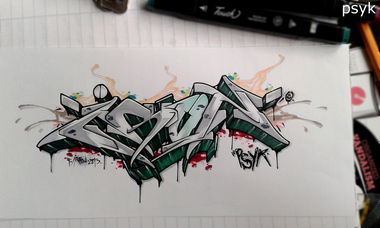 Graffiti Sketch - Photo by psyk - psyk, psyc, iron (2013)