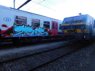 Graffiti Train - Photo by pulverfritte - zeus, belgien