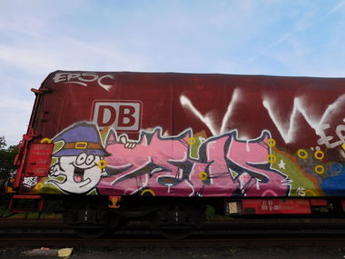 Graffiti Train - Photo by pulverfritte - zeus, freight, köln (2016)
