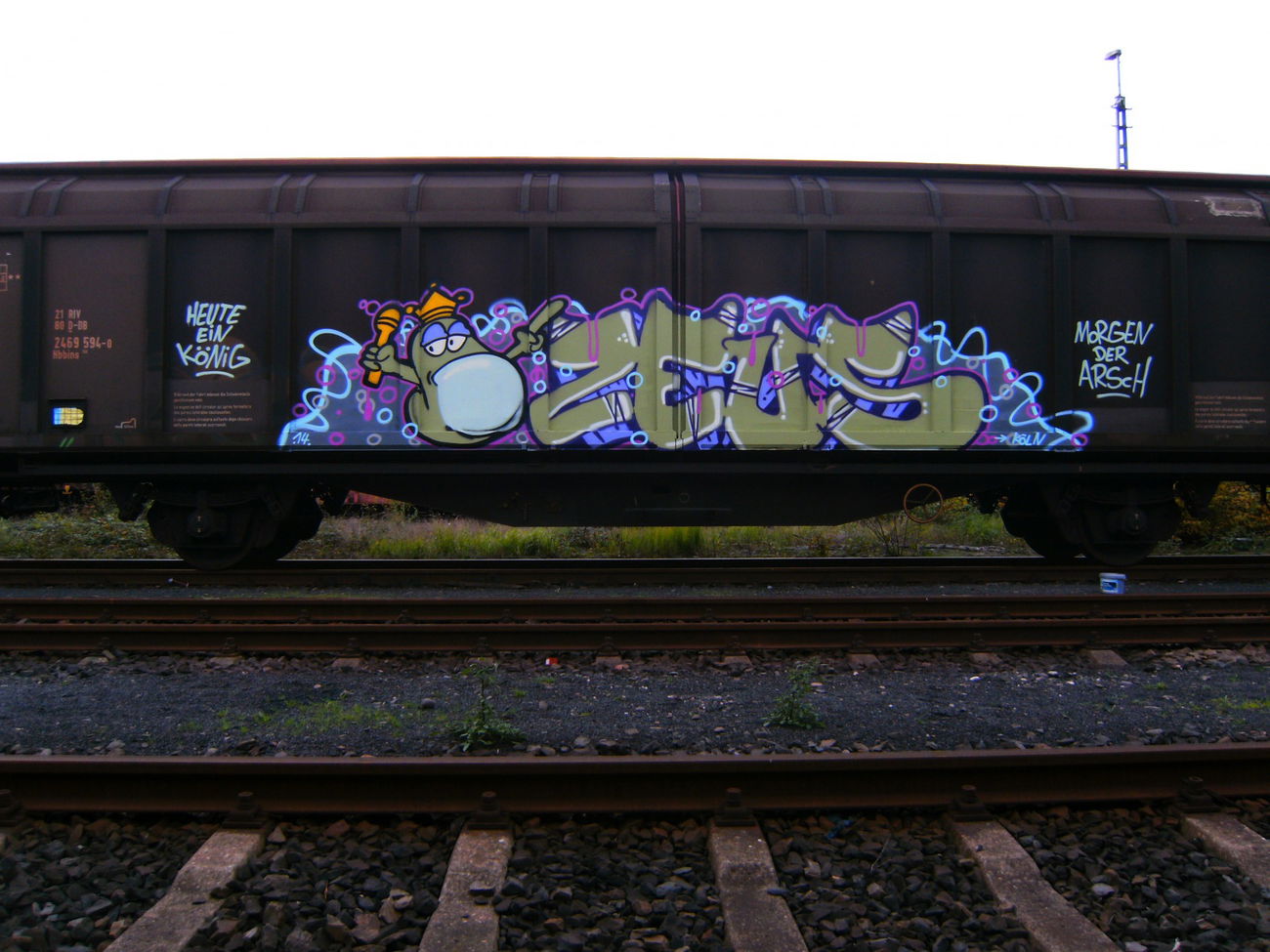 Graffiti Train - Photo by pulverfritte - zeus, freight, köln (2016)