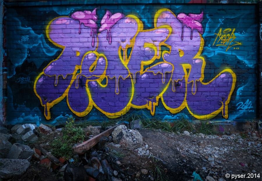 Graffiti Wall - Photo by pyser - pyser, munich, viehhof (2014)