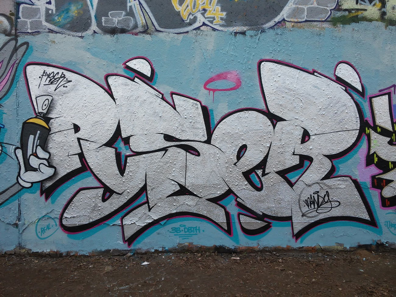 Graffiti Wall in Nürnberg - Photo by pyser - Easter, chrome, pyser (2015)