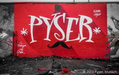 Graffiti Wall in München - Photo by pyser - flatgraffiti, flat, graffiti (2015)