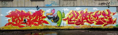 Graffiti Wall in München - Photo by pyser - pyser, caze, 3b (2015)