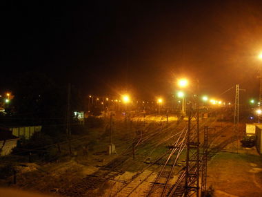 Graffiti Artwork in Plovdiv - Photo by qtek124 - yard, kurs, night