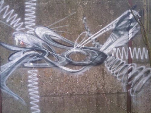 Graffiti Wall - Photo by quester - chrom, outlines, qst