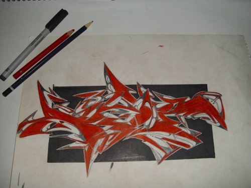 Graffiti Sketch - Photo by quester - quest, skizze