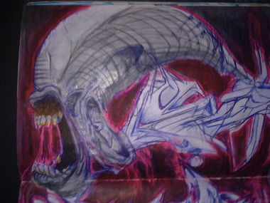 Graffiti Sketch - Photo by quester - alien, skizze