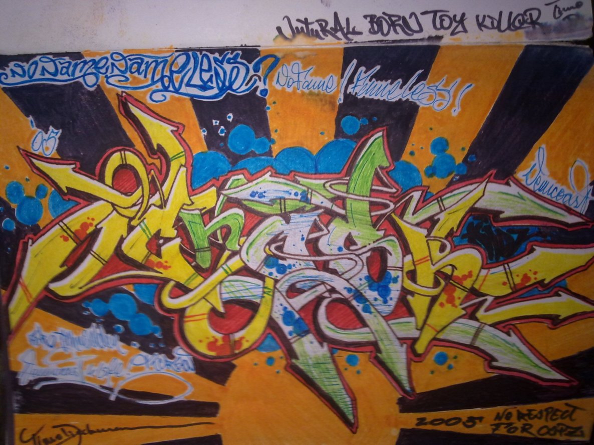 Graffiti Sketch - Photo by quester - ult, crash, skizze