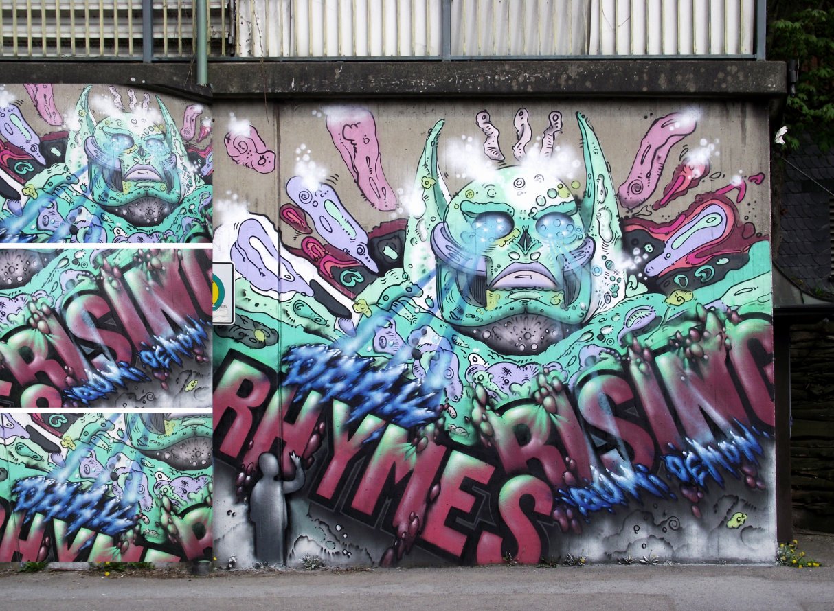 Graffiti Wall - Photo by qumi - demon, qumi, batman (2013)