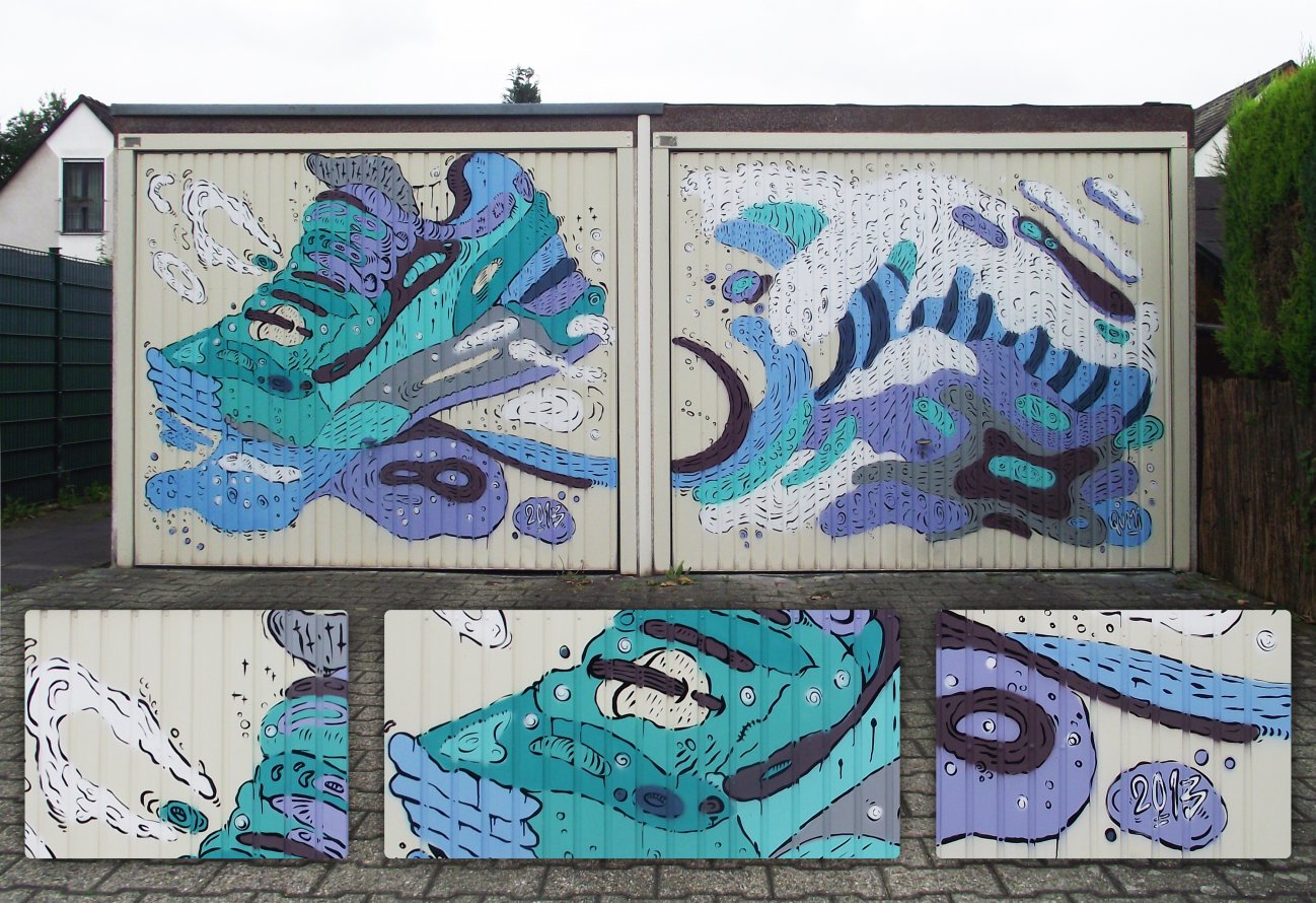 Graffiti Artwork - Photo by qumi - qumi, shoe, wave (2013)