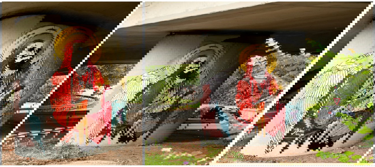 Graffiti Wall - Photo by qumi - satan, god, red (2014)