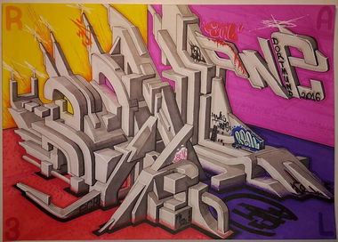 Graffiti Sketch - Photo by r3al - r3al, acr, 3d (2016)