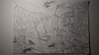 Graffiti Sketch - Photo by r3al - r3al, acr, dortmund (2016)