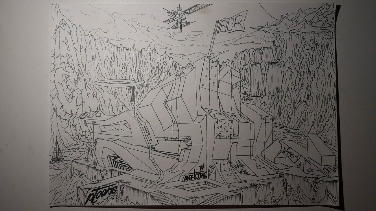 Graffiti Sketch - Photo by r3al - r3al, acr, dortmund (2016)