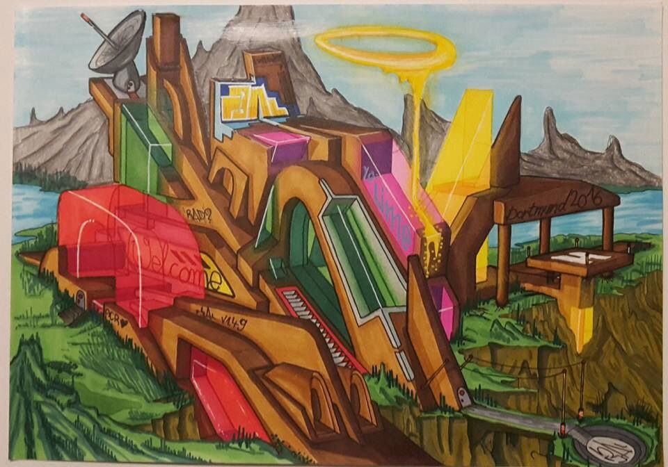 Graffiti Sketch - Photo by r3al - r3al, acr, dortmund (2016)