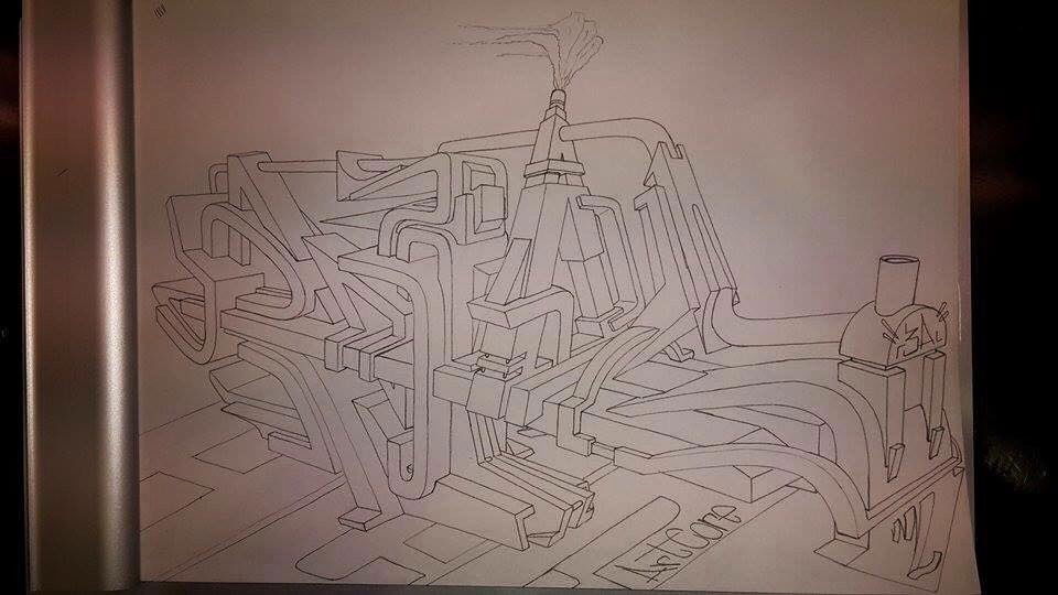 Graffiti Sketch - Photo by r3al - r3al, dortmund, acr (2016)