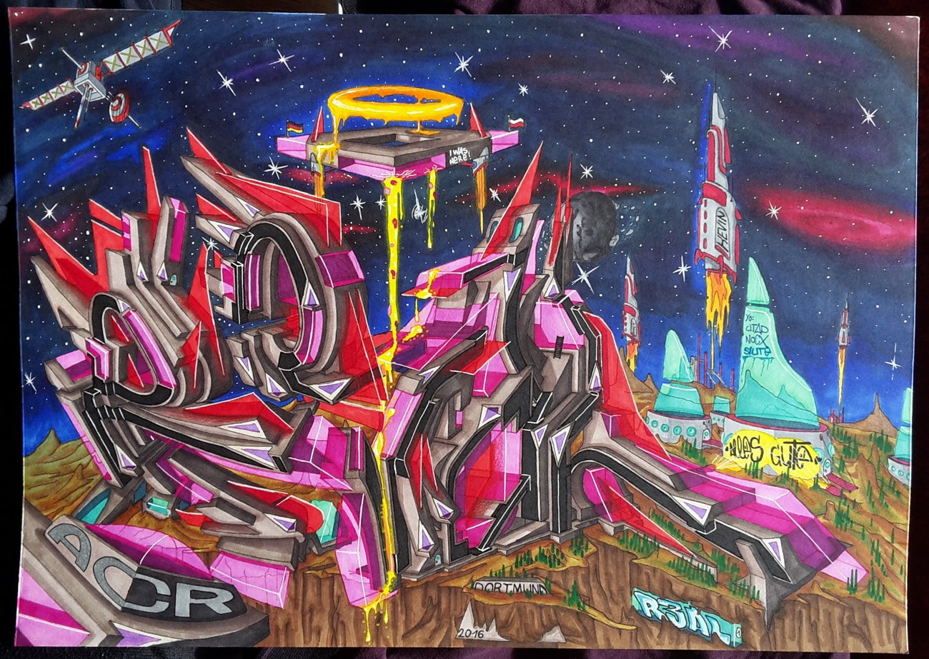 Graffiti Wall - Photo by r3al - r3al, acr, dortmund (2016)