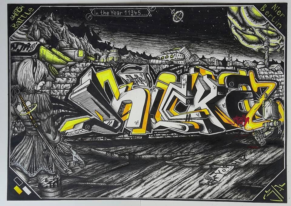 Graffiti Sketch - Photo by r3al (2017)