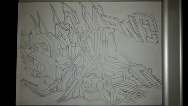 Graffiti Sketch - Photo by r3al - 3D, r3al, acr (2016)