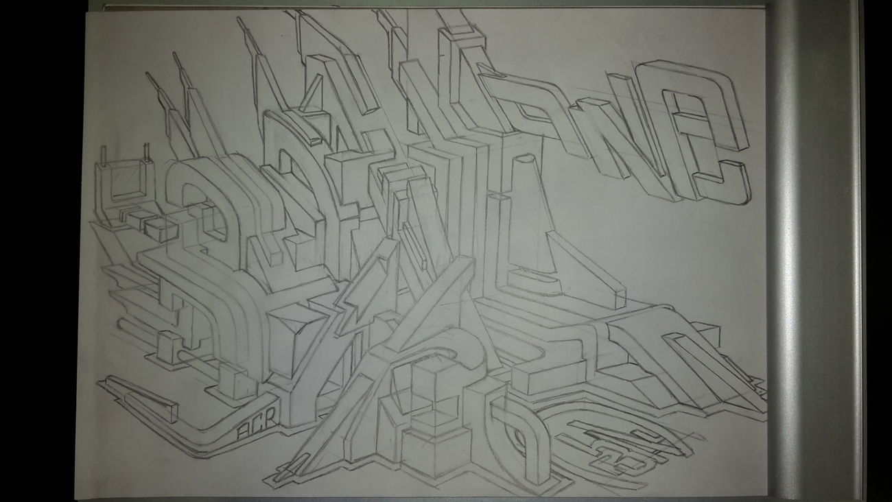 Graffiti Sketch - Photo by r3al - 3D, r3al, acr (2016)