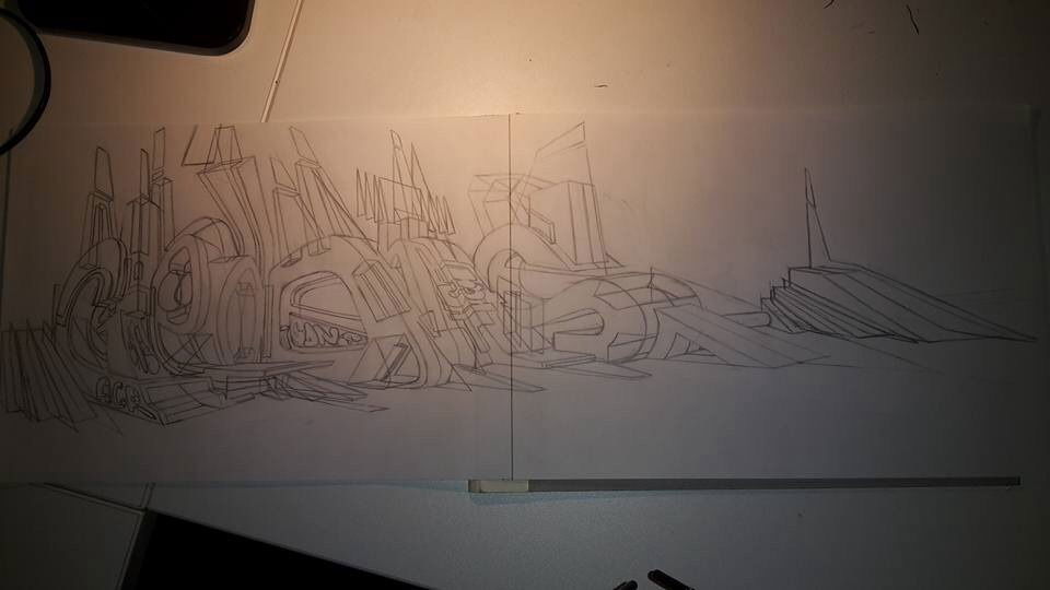 Graffiti Sketch - Photo by r3al - r3al, acr, dortmund (2016)