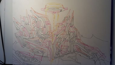 Graffiti Sketch - Photo by r3al - r3al, acr, dortmund (2016)