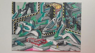 Graffiti Sketch - Photo by r3al - r3al, acr, dortmund (2017)