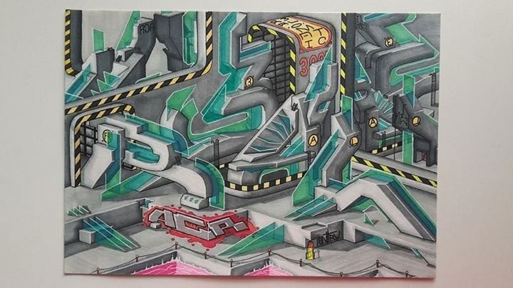 Graffiti Sketch - Photo by r3al - r3al, acr, dortmund (2017)