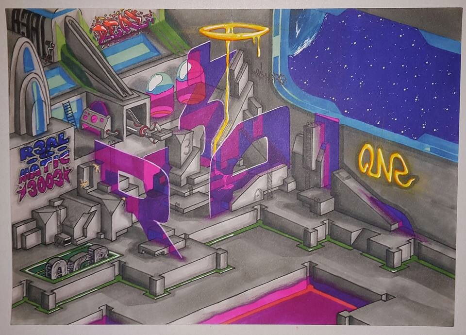 Graffiti Sketch - Photo by r3al - r3al, acr, dortmund (2017)