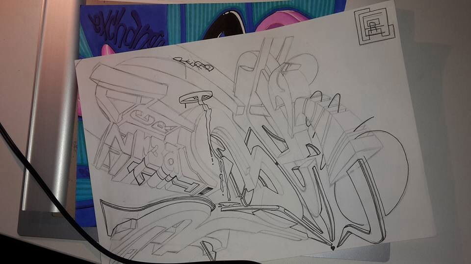 Graffiti Sketch - Photo by r3al - r3al, ACR, Dortmund (2016)