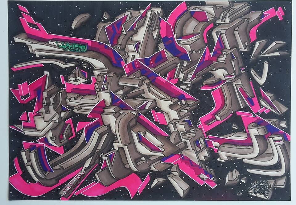 Graffiti Sketch - Photo by r3al - r3al, acr, dortmund (2017)